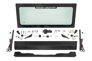 Honda Pioneer 1000-5 Deluxe Electric Tilt Windshield - Rough Country - Auto-Tilt Glass - 4WD - '16-'23